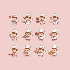 Adorable Cupid Chefs Baking and Cooking Collection