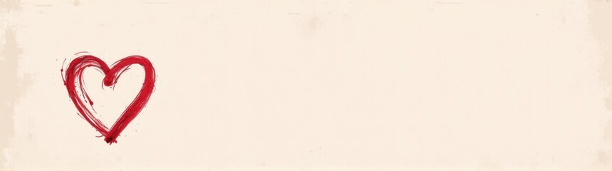 Heart drawn on a piece of paper with a red marker love background
