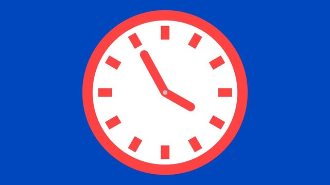 Analog clock animation with a background that can be changed with chroma key 
