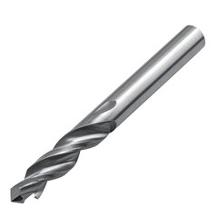 Precision metal twist drill bit for industrial applications, on Transparent Background