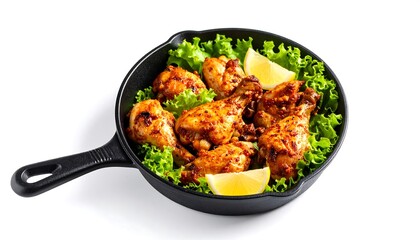 Delicious Chicken Wings in Cast Iron Skillet.