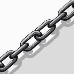 Fototapeta premium Old chain with retro stipple photocopy texture effect. Grunge black design element for punk, rock, zine and underground style projects.