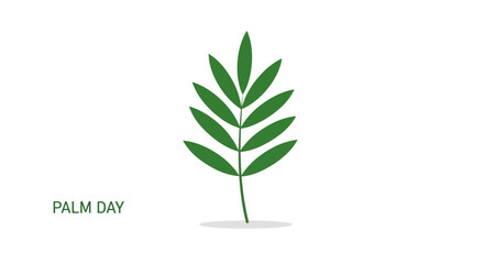 Obraz premium Green Palm Tree Leaves Illustration.