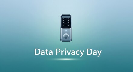 Smart digital door lock with keypad for secure entry on Data Privacy Day