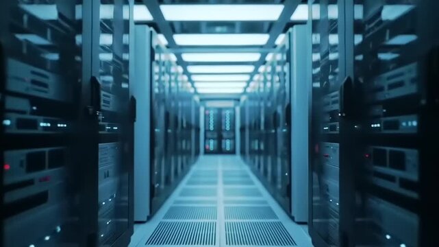 Server room with modern data center. (1)