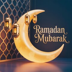 an elegant premium ramadan greeting card