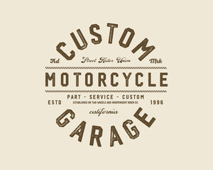 Fototapeta premium Motorcycle racing badges club emblems tshirt design Retro Racing Typography Graphics