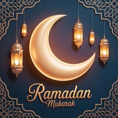 an elegant premium ramadan greeting card