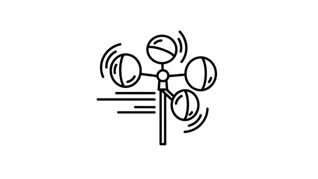 Weather station anemometer wind gauge instrument.