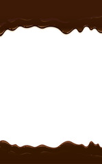 とろけるチョコレートの上下フレーム_縦