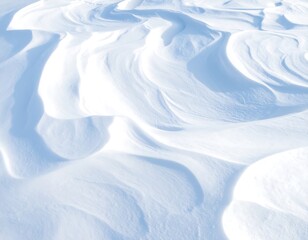 Snowdrift surface with blue shadows