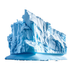 Realistic Iceberg on Transparent Background, Arctic Ice Sculpture