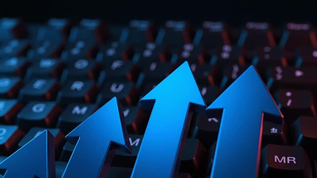 Digital Growth Up Arrow Keyboard.