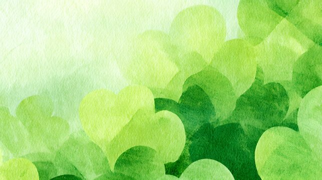 Festive green shamrock illustration symbolizing luck prosperity a calm St Patricks Day botanical banner