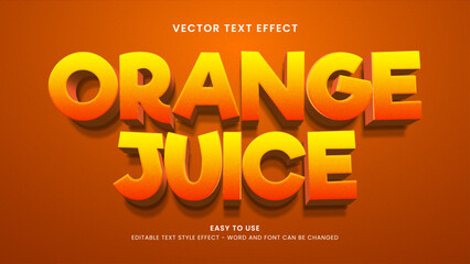 Obraz premium orange juice editable text effect