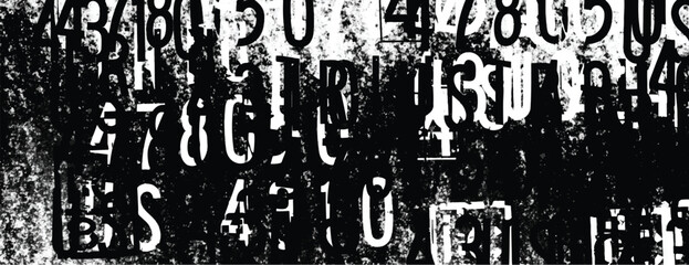 Abstract grunge lettering background. Monochrome abstract grunge black and white illustration	
