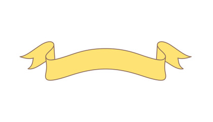 手書きのリボン、ベクターイラスト。