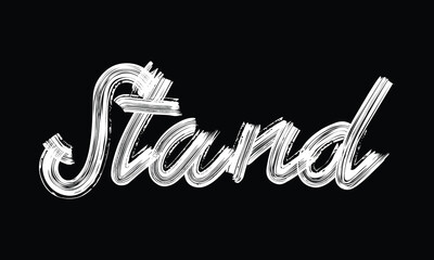 Minimal black and white typography artwork featuring a powerful single word inspired by global activism, human rights, and social justice themes. Clean brush lettering design suitable for protest post