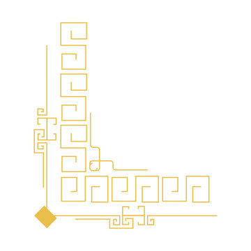 Gold Chinese Corner Border