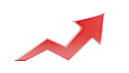 Red Arrow Graph Showing Upward Trend