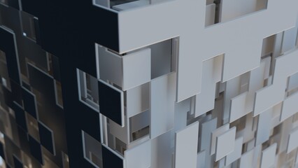 3d planes on a futuristic cube illustration abstract background © JoseVicenteCarratala