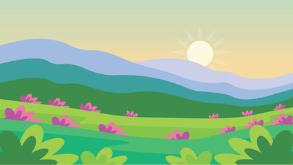 Obraz premium Soft Spring Meadows at Sunrise