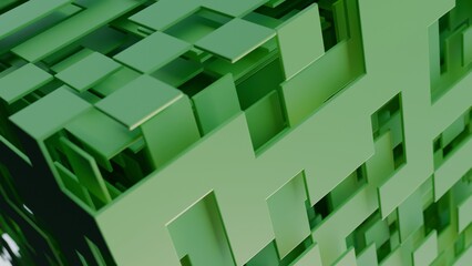 3d planes on a futuristic cube illustration abstract background © JoseVicenteCarratala