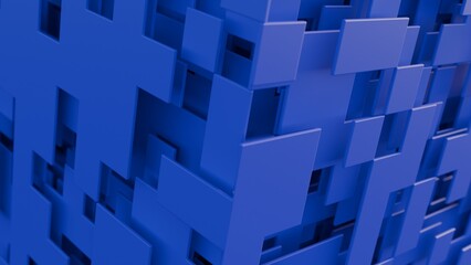 3d planes on a futuristic cube illustration abstract background © JoseVicenteCarratala