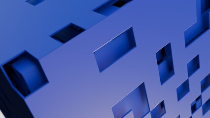 3d planes on a futuristic cube illustration abstract background © JoseVicenteCarratala