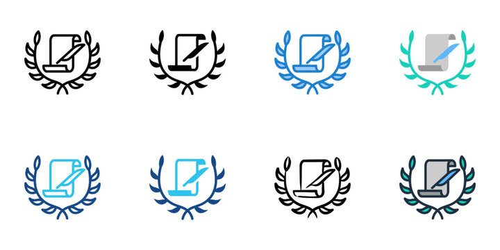 Will and Testament icons set multiple style collection. Editable stroke 
