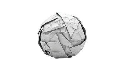 Crumpled White Paper Ball