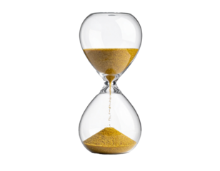 Hourglass isolated on white background 