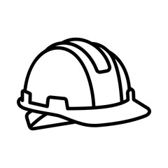 Fototapeta premium Construction hardhat icon, symbolizing safety, protection, and workplace compliance.