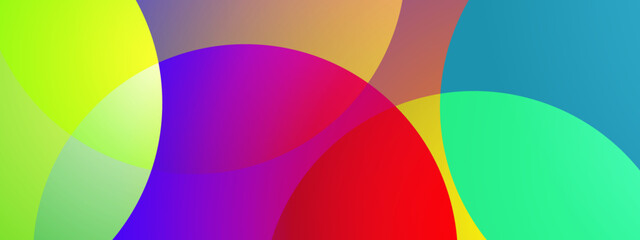 Obraz premium Smooth multicolor gradient background featuring large intersecting circles for a sophisticated and modern look