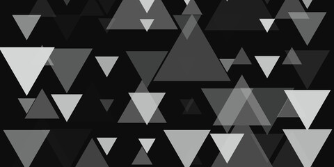 Abstract Geometric Triangle Pattern in Grayscale