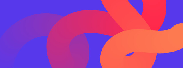 Fototapeta premium Intertwined glowing tubes in red and orange hues moving dynamically across a deep blue background