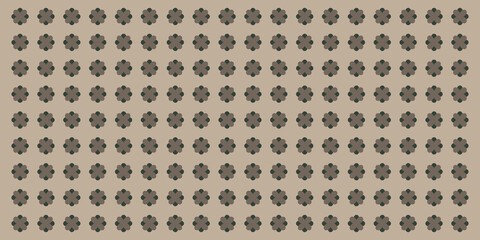 Fototapeta premium Repeating Floral Pattern on Beige Background