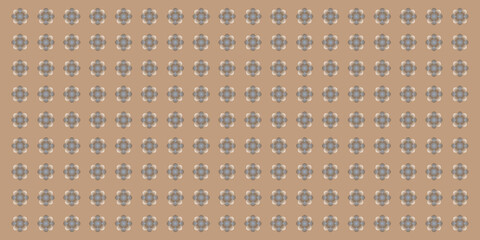 Repeating Pattern of Geometric Floral Shapes on Beige Background