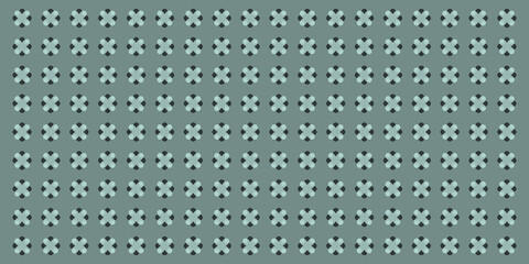 Abstract Pattern of Cross-Shaped Geometric Shapes