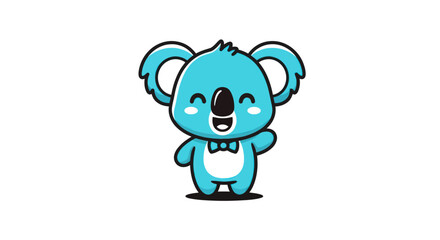 Cartoon koala bear mascot illustration