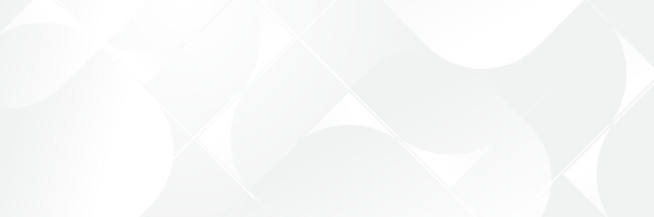 Abstract pattern white geometric banner design background.