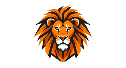 Obraz premium Majestic lion head mascot vector illustration isolated on white background