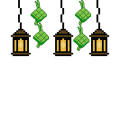 Islamic Ketupat And Lantern Decoration