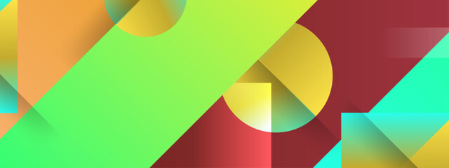 Obraz premium Clean and sharp diagonal geometric shapes with vibrant color blocks for branding