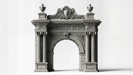 Fototapeta premium ornate stone archway with columns and decorative top