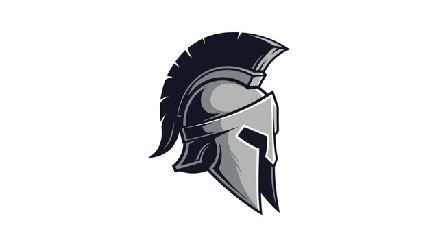 Spartan helmet illustration.