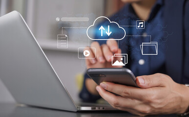 Cloud based file storage and secure data backup solution with encrypted privacy protection, real time synchronization and mobile access for file management.