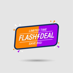 Flash Deal Banner: Dynamic banner advertises a limited-time flash deal, employing vibrant colors and bold typography to draw attention and promote savings. 