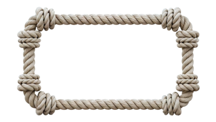 Rectangular Rope Frame with Knots