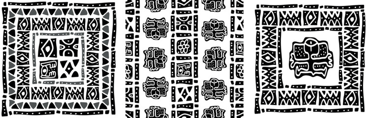 seamless pattern with african motifs